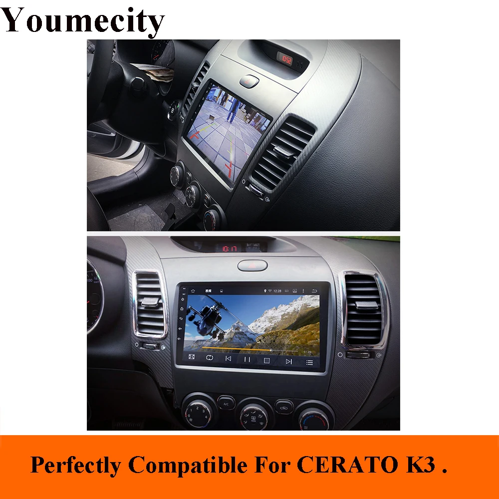 Discount Android 9.0 Car dvd video player for Kia CERATO K3 FORTE headunit with Ips screen Radio wifi Bluetooth MIC RDS Cota Core 5