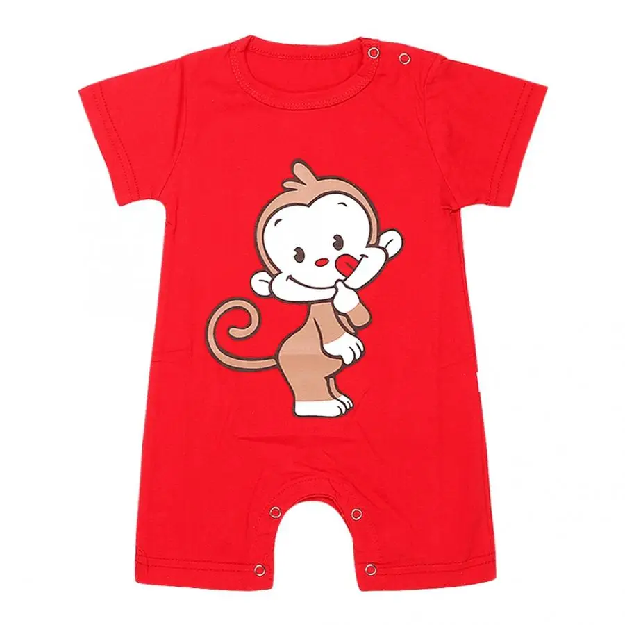 Cotton Newborn Infant Baby Romper Jumpsuit Boy Girl Kids Short Sleeve Clothes Outfit Toddler Infant Summer Clothing - Цвет: 73cm