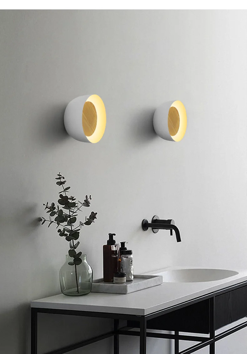 Новинка года, Скандинавская стена в современном минималистическом стиле, светодиодный светильник для гостиной, прохода, спальни, лампа macarons, круглая настенная лампа