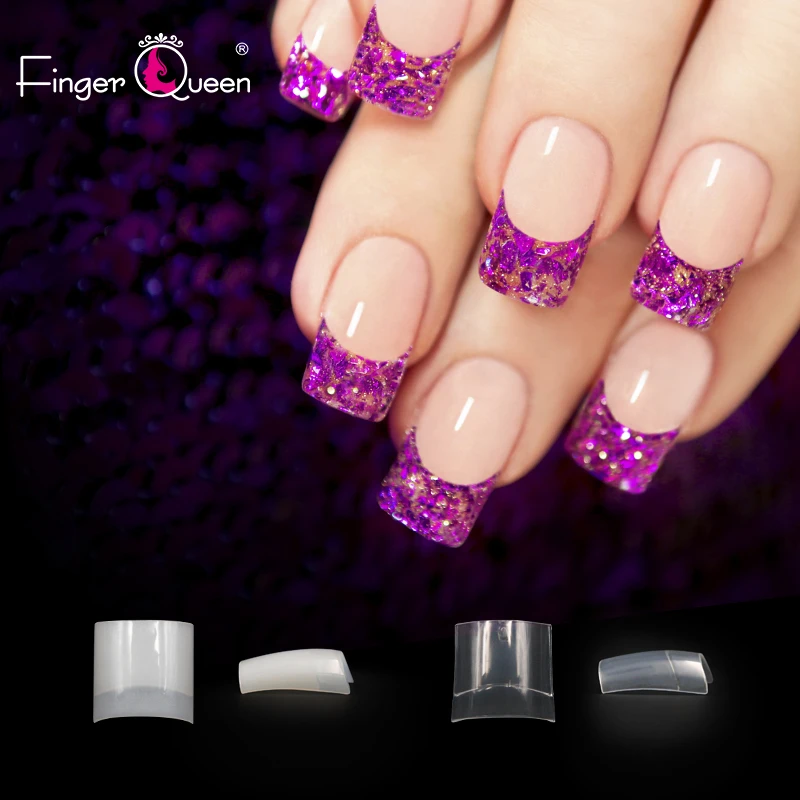 500pcs French False Acrylic Nail Tips Half Cover Tips Coffin Fake Nails Uv Gel Manicure Fake Nail Tips Fq956 False Nails Aliexpress