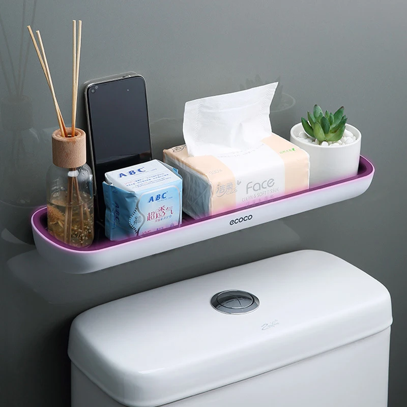 Rack Bath-Organizer Toilet-Storage Bathroom-Shelf Household Without-Drill Wall-Mounted