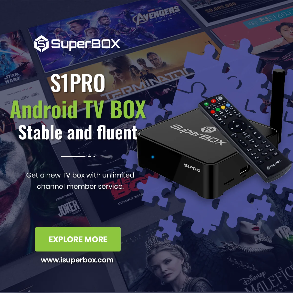 SUPER BOX S1pro-UNIVERSAL США Канада английский IP ТВ каналы подписка бесплатный сервис с live tv VOD фильмы android 7,0 плеер