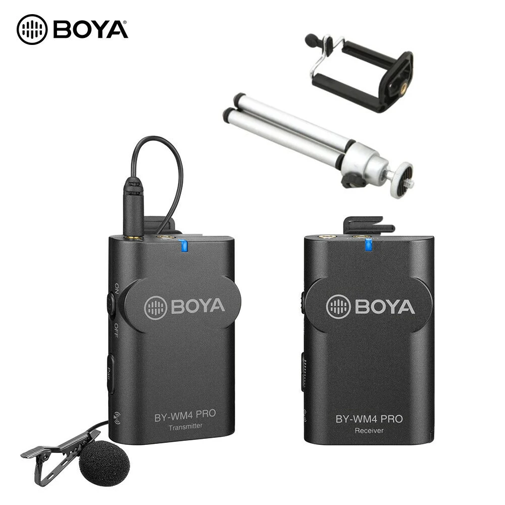 

Boya BY-WM4 Pro K1 K2 2.4G Wireless Lavalier Microphone System portatile 2.4G for Canon nikon DSLR Camera iPhone mobile phone