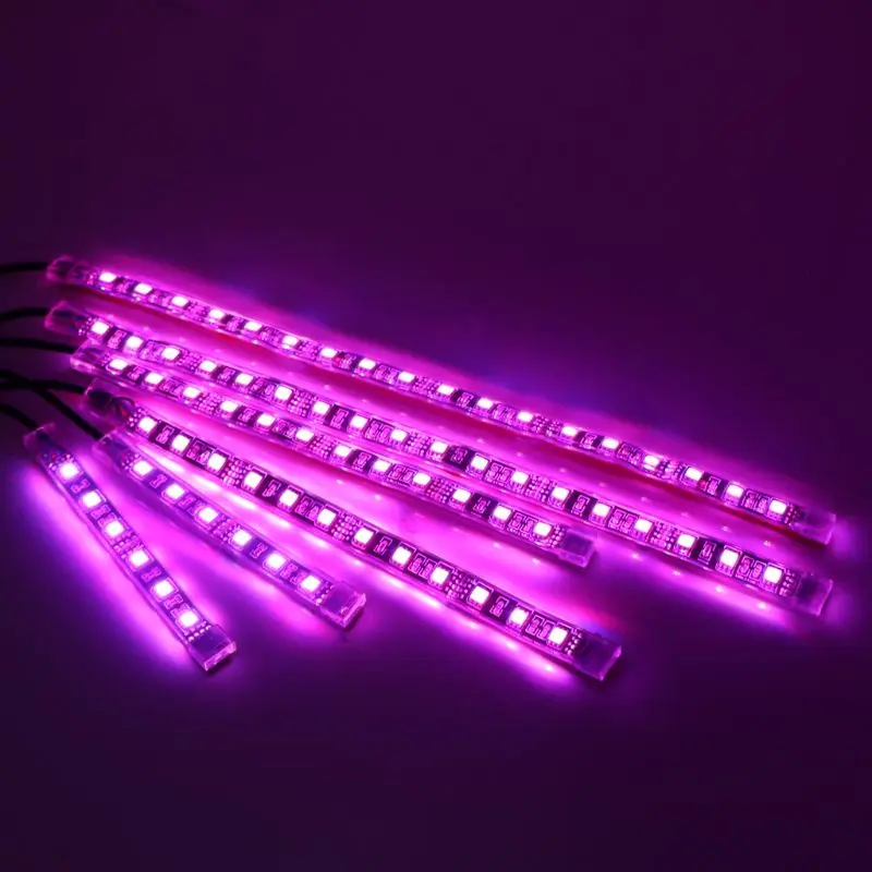 6 шт. 5050 SMD гибкий RGB мигающий светильник светодиодный пульт дистанционного управления для мотоцикла