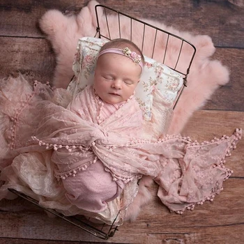 

Lace Wraps For Baby Newborn Photography Props Photo Shoot Studio Accessories Flokati Girl Fotografia Accessory Photoshoot