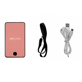 

USB Rechargeable Mini Handheld Air Cooler Cooling Fan Air Conditioner Fan with LED Indicator for Home School Office Travel