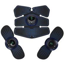 

Household EMS Abdominal Muscle Patch Arm Buttocks Muscle Training Stimulator Shaping Slimming Massager Unisex Blue Charging Type