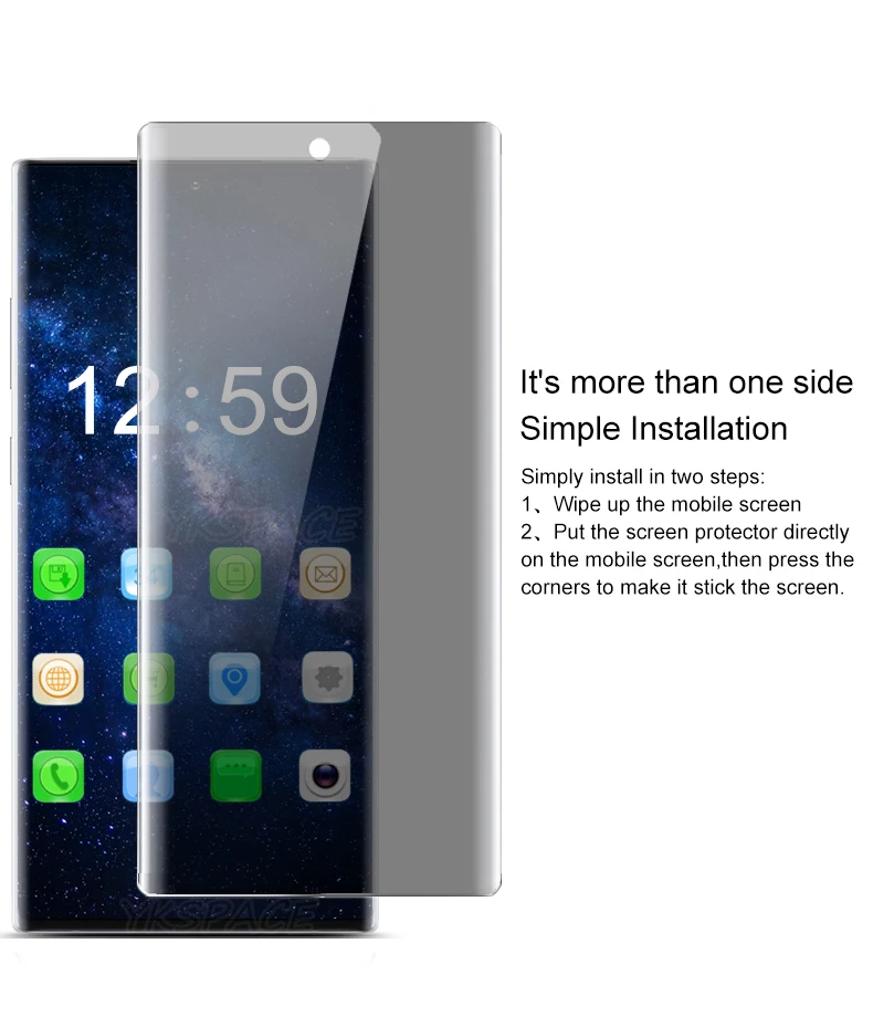 Ультрафиолетовый жидкий полный клей, закаленное стекло для samsung Galaxy S8 S9 S10 Note 8 9 10 Plus, защита экрана от шпиона