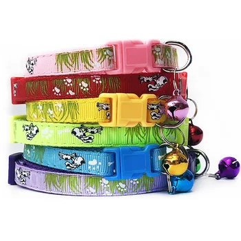 

Nylon with Bell Pet Cute Fashion Grass Dog Cat Puppy Charm Adjustable Lovely Safety Collars 1PC New Buckle