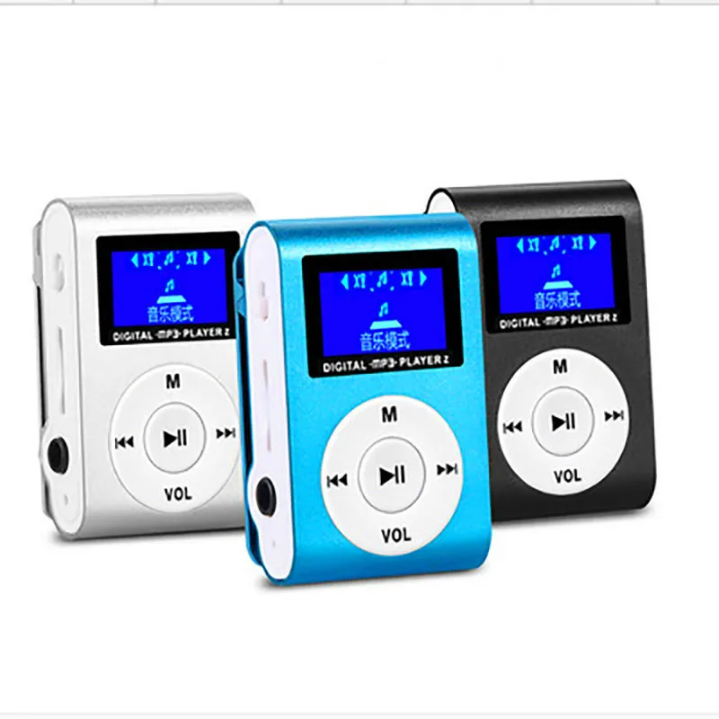 Мини MP3 плеер с зажимом 16 Гб MP3 портативный экран микро Бег для мини SD lcd Спортивная карта бег плеер Поддержка TF
