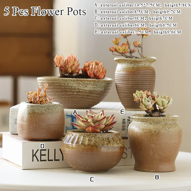 Vaso de flor de pedra cerâmica suculenta cactus pote planta jardim vasos de  cerâmica ao ar livre|Vasos e agricultores| - AliExpress