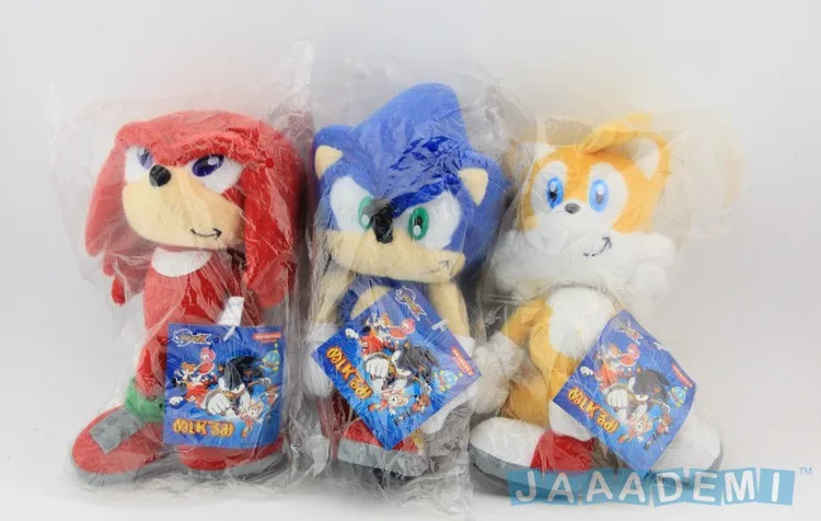 3 шт./компл. Новое поступление Sonic зубная щётка бум плюшевые 22 см супер плюшевый Соник игрушки из мультфильмов ТВ с Ёжиком Соником; с плюшевой подкладкой