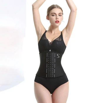 

Women Corset Waist Trainer Latex Corset Waist Control Corset and Bustier Steel Bone Underbust Slimming Shaper Corselet