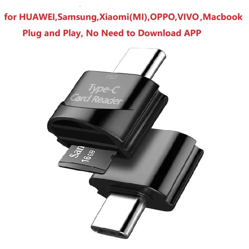 Type C to TF Card Reader Phone External Memory Type-C OTG Adapter for HUAWEI Macbook Samsung Xiaomi OppO Vivo Macbook картридер