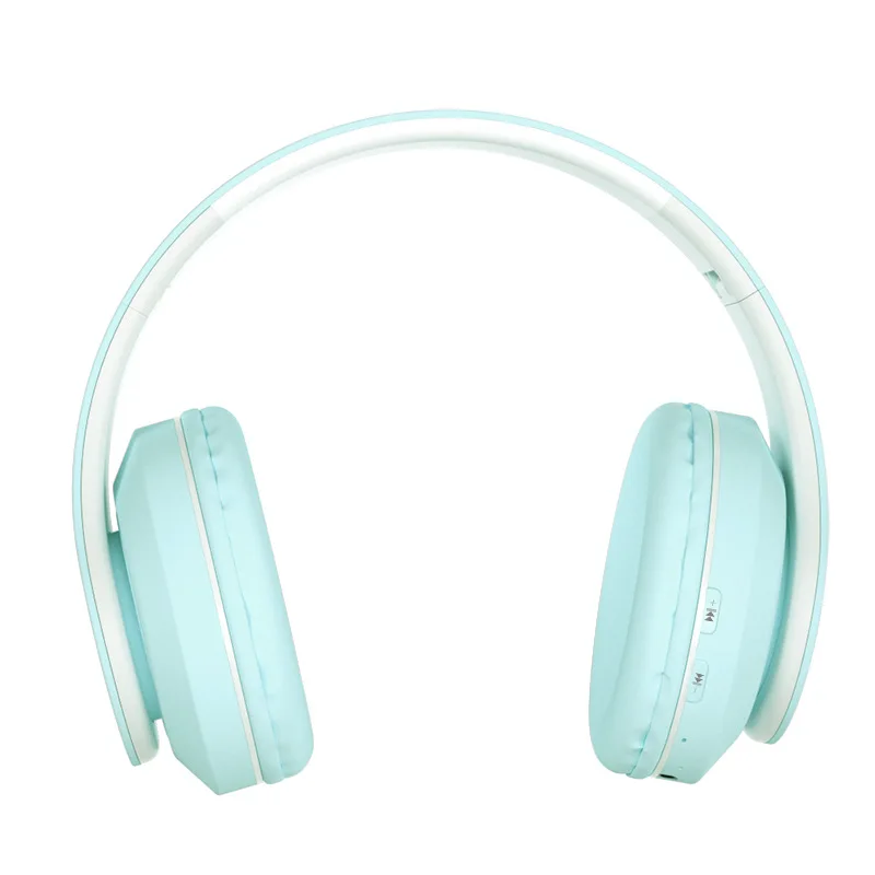 Blue Беспроводные Bluetooth 5,0 стерео наушники, складная гарнитура с микрофоном, Hifi наушники с поддержкой TF карты и 3,5 мм наушники - Цвет: Blue