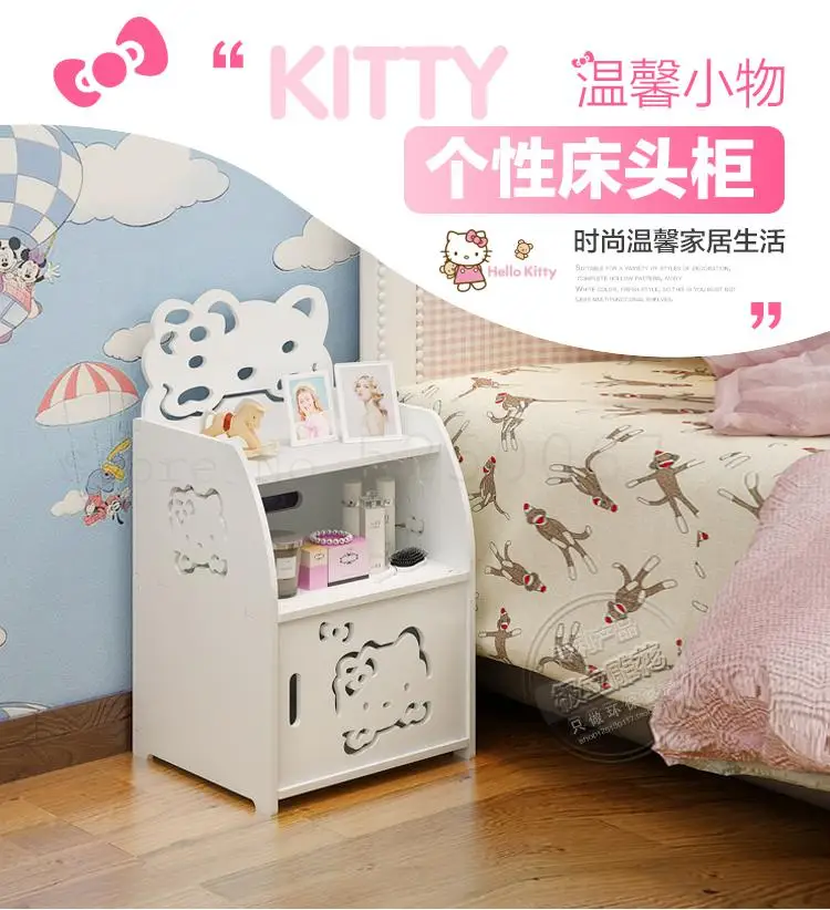 Лаконичный и современный прикроватный столик в сборе ПВХ шкафчик детская