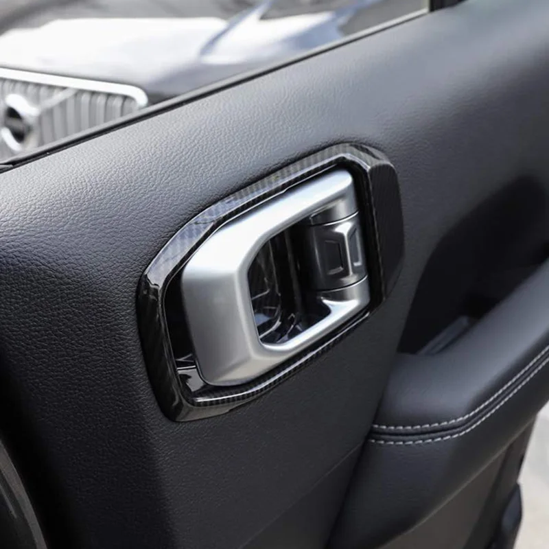 Внутренние молдинги для Jeep Wrangler JL, автомобильные дверные ручки, декоративные крышки, наклейки для Jeep Wrangler, аксессуары
