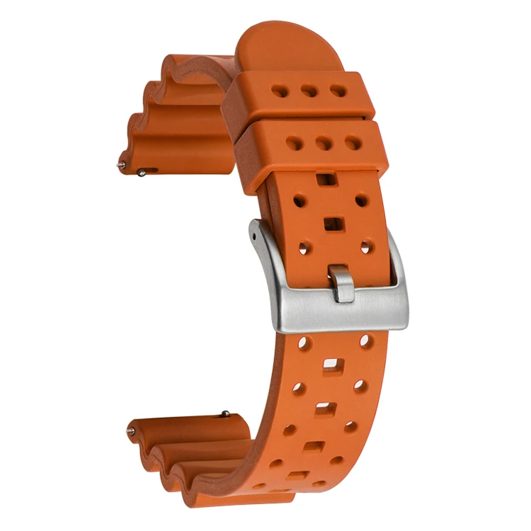 Quick Release Sport Waterproof Fluororubber Watch Strap with Tool