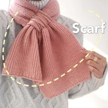 Вязаный маленький шарф женский осенний и зимний Корейский вариант дикого японского студента девушки Ins теплый шарф