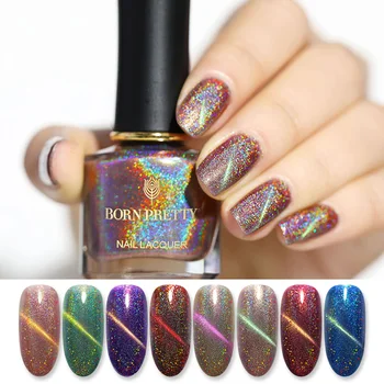 

BORN PRETTY 6ml Chameleon 3D Magnetic Cat Eye Nail Polish Aurora Series Manicure Nail Art Lacquer Magnetic Black Base Needed