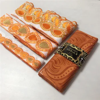 

Lace Trim Ribbon Fabric Dubai Collar Guipure Decor African Guinea Bazin Brocade Damask Fabric for Femme Robe Bazin Riche Brode