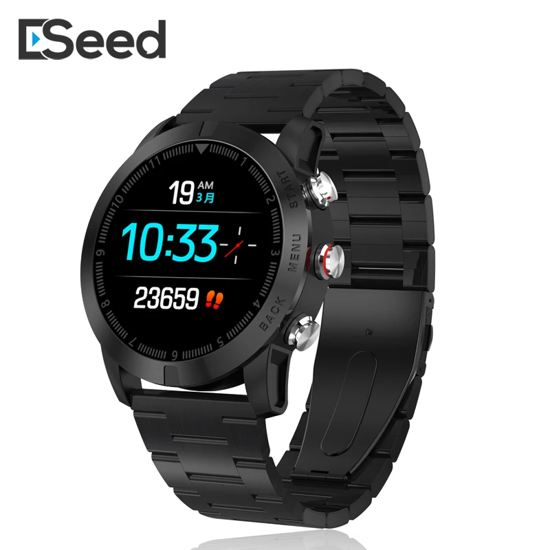 ESEED S10 Smart Watch men 1.3 inch screen IP68 Waterproof Bluetooth 4.2 Smartwatch Heart Rate Sport metal band Watch for Android