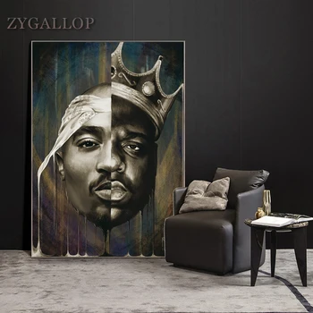 

Tupac Shakur Wall Art Poster The B.I.G Biggie Smalls 2PAC Print Canvas Painting Hip Hop Rapper King Wall Pictures For Home Decor