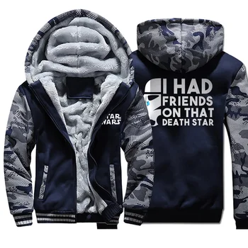 

Star Wars Jackets Men I Had Friends On That Baseball Darth Vader Hoodies Sweatshirt Winter Thick Coats Starwars Camo Outwear