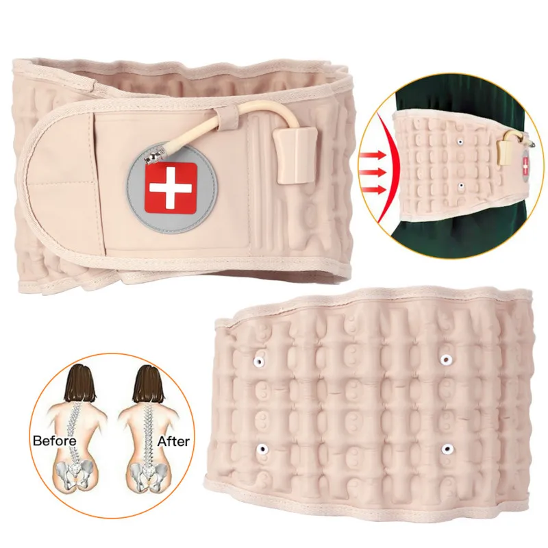 

Inflatable Waist Belt Health Care Lumbar Disc Decompression Braces Support Lumbar Traction Protector Belt Device Pain Herniation