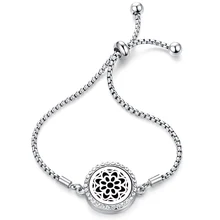 Калейдоскоп духи браслет из нержавеющей стали Шарм Регулируемый Ароматерапия Эфирные масла диффузор медальон Циркон Модные браслеты