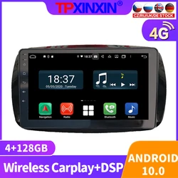 128GB Android 10,0 para Mercedes Benz Smart Fortwo 2016 Auto Radio Multimedia reproductor de vídeo navegador estéreo GPS Auto 2din SIN DVD