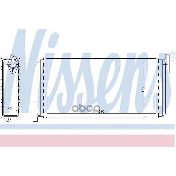 Радиатор Отопителя Mb W201 2.0-2.6 83-95 Nissens 72002 Nissens арт. 72002