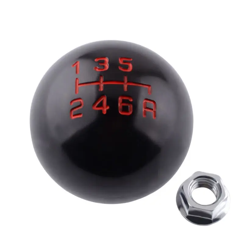M10x1.5 круглый 5-Скорость 6-Скорость автомобиль внедорожник ручной Шестерни рукоятка рычага переключения передач Алюминий сплава для автомобиля Honda рукоятка рычага переключения передач автомобиля аксессуары - Название цвета: 6Speed Black