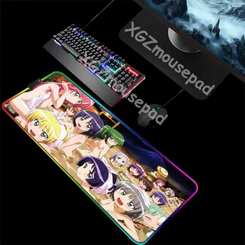 

XGZ Large mouse pad RGB animation Mouse Pad Black lock sexy Lori hot spring computer notebook personalized desk mat