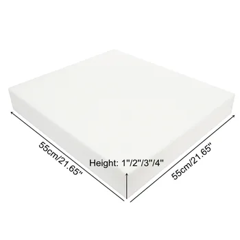 

New Square High Density Seat Foam Cushion Sheet Upholstery Replacement Pad High Density Premium Chair Cushion Seat Pad 55X55cm