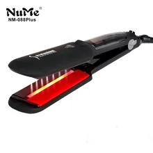 Паровой выпрямитель для волос с инфракрасным нагревом, плоский утюг, светодиодный дисплей, выпрямляющий Утюг, 2 дюйма, салонные Инструменты для укладки, Влажная и сухая прическа