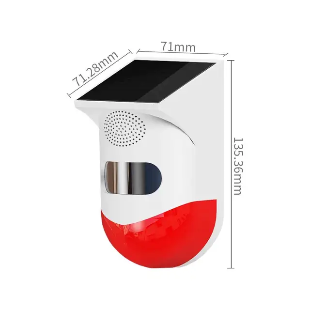 PIR Alarm System Security Alarms For Home 433MHZ Motion Detector Outdoor Solar Alarm With Remote Control PIR Motion Sensor 6