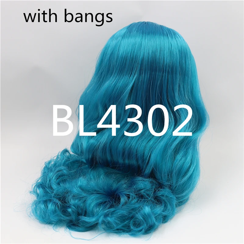 c DBS blyth кукла ледяной парик rbl скальп и купол волнистые волосы для DIY пользовательские куклы - Цвет: c