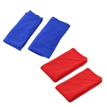 

4 Pcs Large Microfibre Towel Sports Bath GYM Quick Dry Travel Swimming Camping Beach, 2 Pcs Red & 2 Pcs Navy Blue