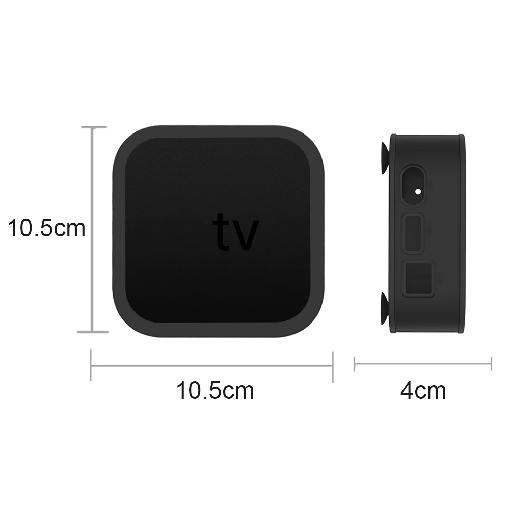 Protective Case For Apple TV 4K Anti-Slip Shock Proof Silicone Protective Shell TV Box Dustproof Case Cover Protctor