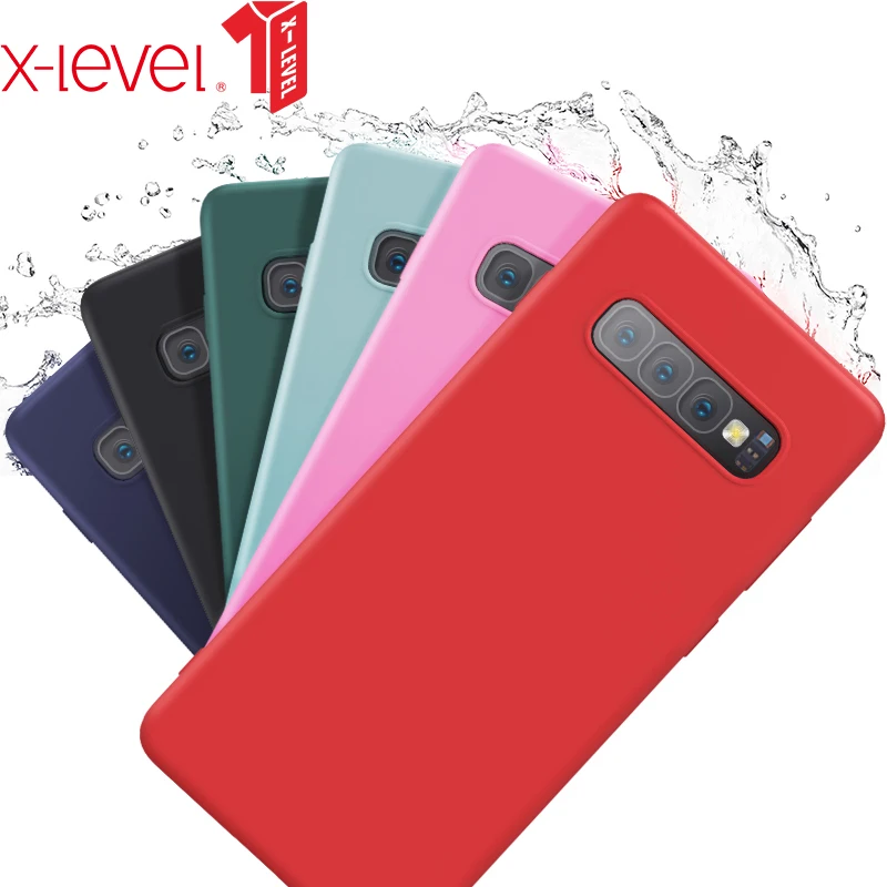 X-Level чехол из жидкого силикона для Samsung Galaxy S10e S10 Plus Оригинальная мягкая задняя