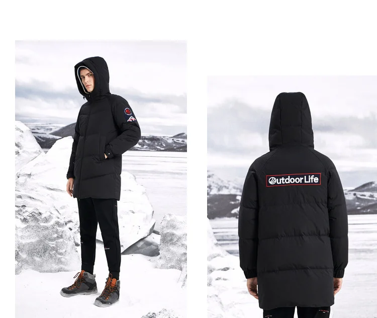 BOSIDENG new winter velvet extremely cold and thickened men's medium and long down jacket fashion trend B90142033