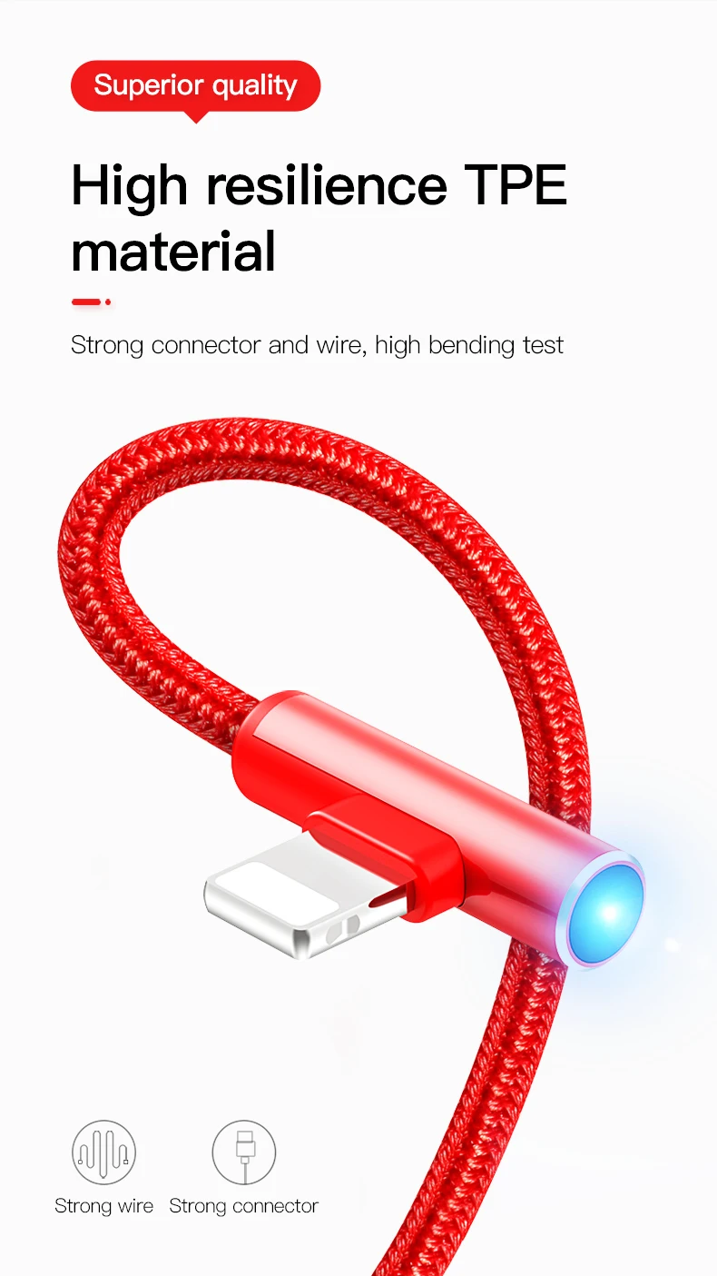 TOTU 1,2 м умный игровой телефон USB кабель зарядное устройство для Iphone Xs Max кабель для быстрой зарядки для Iphone X 8 7 6 Plus кабель для зарядки