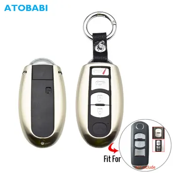 

Zinc Alloy Car Key Case For Mazda 6 CX3 CX5 CX7 CX-5 CX-7 CX9 MX Smart Keyless Remote Control Fob Cover Keychain Protector Bag