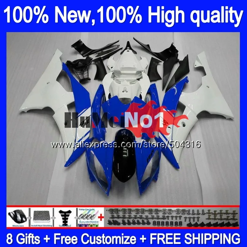YZF600 для YAMAHA YZF-R6 YZF-600 YZF 600 R 6 белого и синего цвета 37MC. 78 YZF R6 YZFR6 2008 2009 2010 2011 2012 08 09 10 11 12 обтекатель