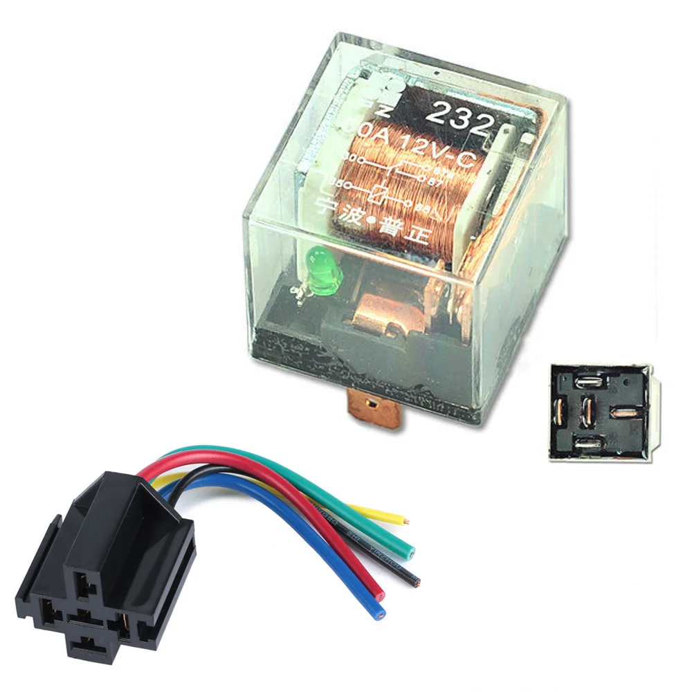 5 шт. автомобильные реле 12 В 80A 5pin SPDT 80 AMP контактный прозрачный корпус