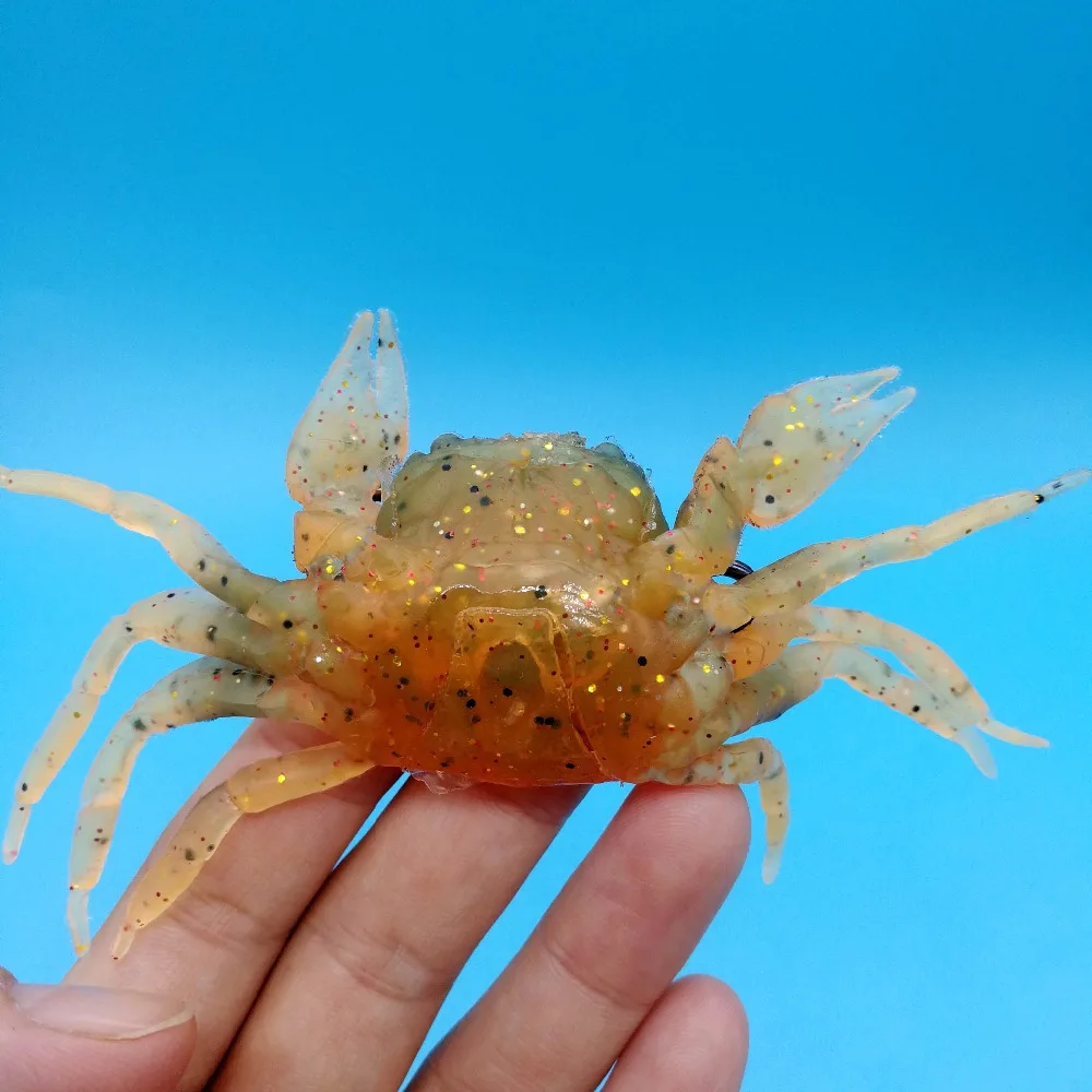 HOOFISH, 6 шт./лот, бионический краб, Мягкая приманка, 32 г/12 см, 2 цвета, Тонущая искусственная приманка, Мягкая наживка, наживка рыболовные снасти