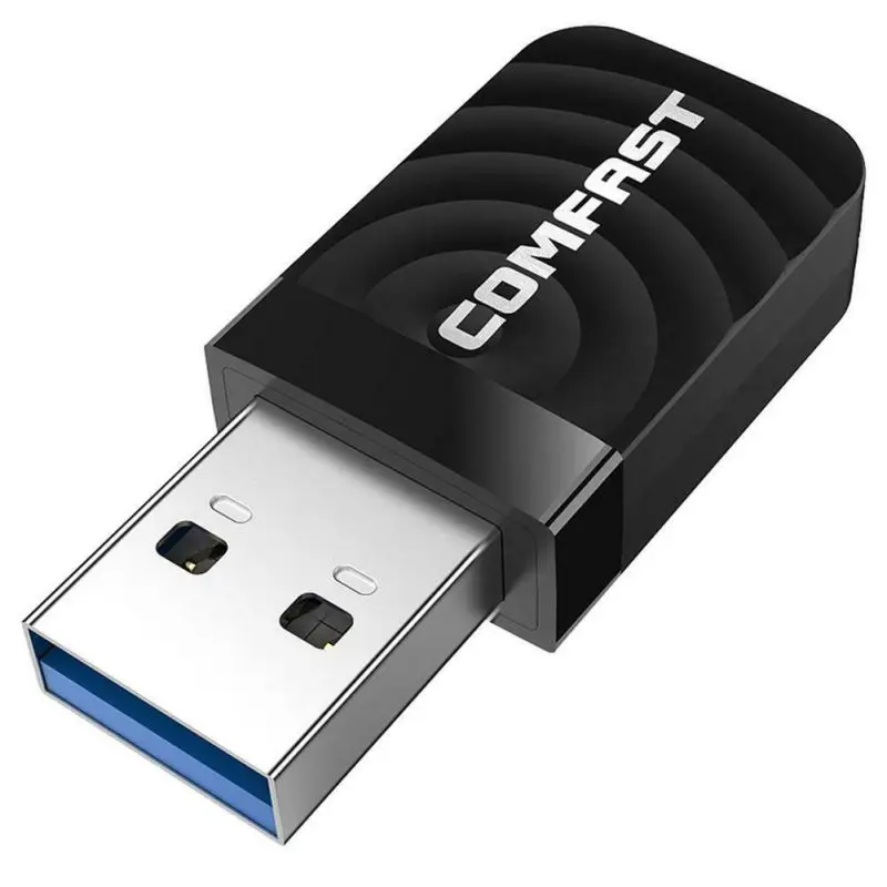 Мини беспроводная сетевая карта USB 3,0 1300 Мбит/с Ethernet WiFi адаптер приемник 802,11 B/g/n 5,8/2,4 ГГц двухдиапазонный