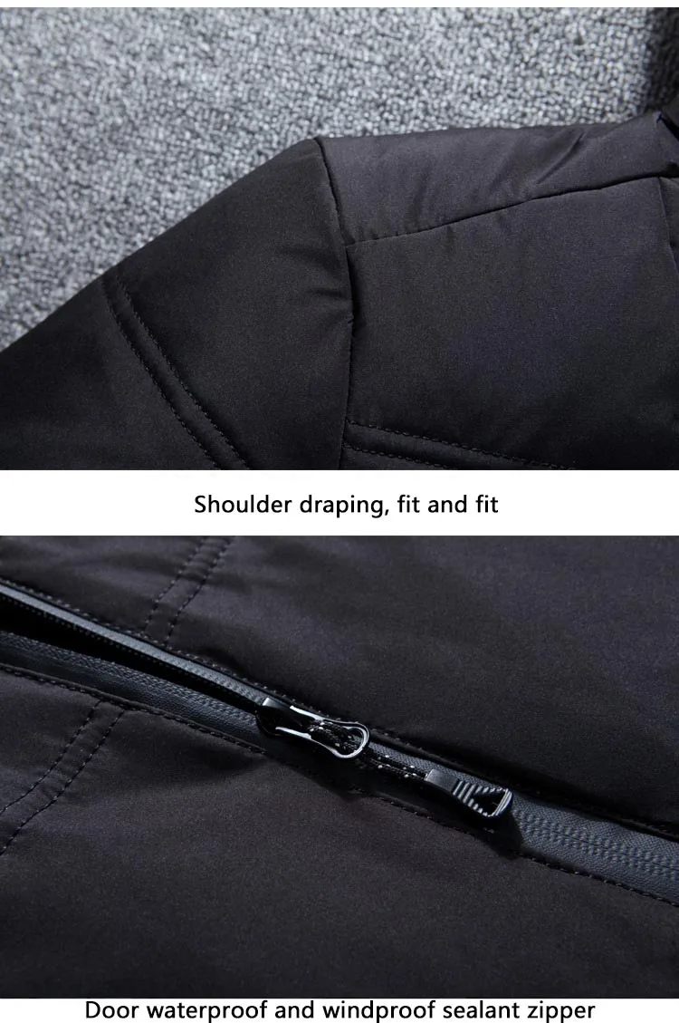 New Winter Jacket Men High Quality Fashion Casual Coat Hood Thick Warm Waterproof Down Jacket Male Winter Parkas Outerwear