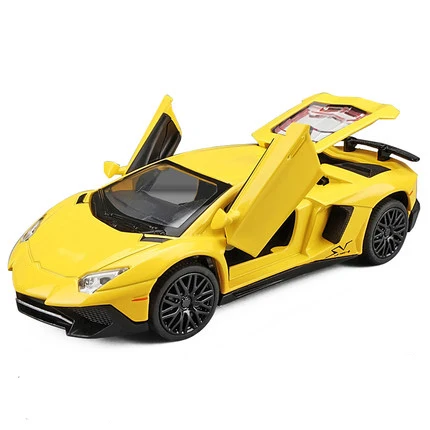 AK-32016-YL 1:32 Масштаб Lamborghinis LP770 сплав модель автомобиля литая модель игрушечного автомобиля высокая симитация автомобиля игрушки для детей рождественские подарки - Цвет: AK-32016-YL